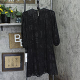 Calvin Klein Womens Chiffon 3/4-Sleeve Shift Dress CD4HGD2W Black 2
