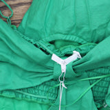 Nia Womens Spaghetti Strap Chamomile Dress Kelly Green M