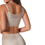 Leonisa Back Support Posture Corrector Wireless Sports Bra Beige Brown 36C