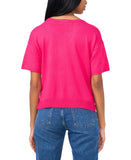 Sam & Jess Womens Short-Sleeve Embellished Sweater TA93148768AS Electric Pink M