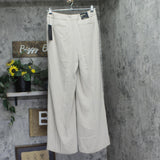 Donna Karan Wide Leg Pinstripe Suit Trousers Cobblestone Brown / Cream 8