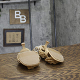 A New Day Womens Esme Floral Crochet Kitten Heels 92979007 Tan Brown 6.5M