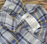 Baby Essentials Flannel Plaid Hoodie, Long Sleeve Top & Pants Set Blue Multi 18M