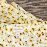 State Of Day Womens Printed Poplin Pajama Pants 100180264MS Cornsilk Yellow 2XL