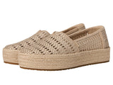 Toms Womens Valencia Platform Espadrille 10021921 Champagne Brown Metallic 7.5M