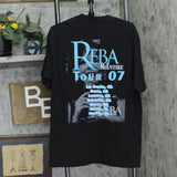 Alstyle Mens Vintage Reba McEntire 2007 Graphic Concert Tee Black L