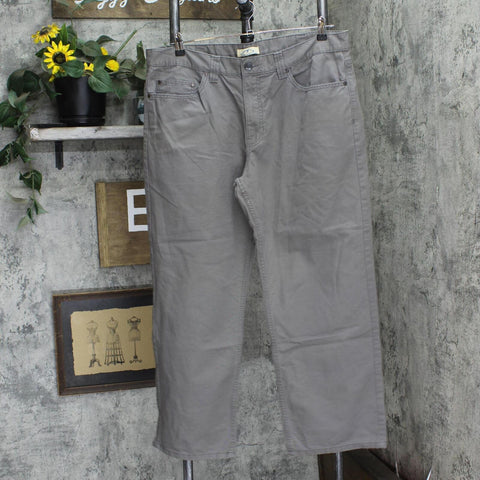 Blue Mountain Mens Straight Leg Denim Jeans 166e86434566c3 Gray 38x30