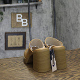 Universal Thread Womens Tess Platform Mule Heels 87931644 Tan Brown 6M