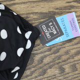 Swim Solutions Control V-Neck Polka Dot Tankini Top Vintage Dotty Black 20W