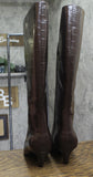 INC International Concepts Sameya Mid-Heel Knee High Boots Brown Croc 10.5M