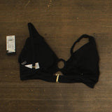 Lauren Ralph Lauren Beach Club Solid Macrame Ring Top Swim Womens Black 16