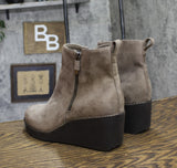 Style & Co. Womens Sayylor Dress Booties 10019630400 Taupe Microsuede Brown 9.5M