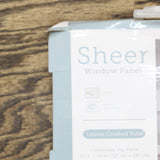 Regal Home Leaves Print Grommet Sheer Curtain Panel Ivory Linen White 50x84