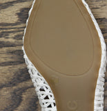 INC International Concepts Zitah Woven Pointed Toe Pumps White Woven 9M