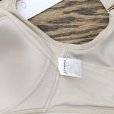 Leonisa Back Support Posture Corrector Wireless Sports Bra Beige Brown 36C