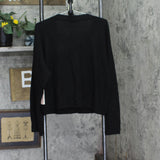 Aqua Womens Button Front Cashmere V-Neck Cardigan V10337 Black XL