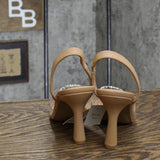 A New Day Women's Misty Slingback Heels 88870828 Clear Brown 9.5M