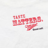 Fruit of the Loom Mens Vintage Best Miller Graphic T-Shirt Tee White S