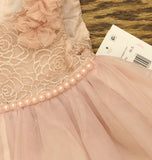 Bonnie Jean Girls Toddler Odette Ballerina Party Dress Gown Blush Pink 6-9M