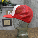 Mens Vintage Eaglerock Construction Snapchat Trucker Hat Red / White OS