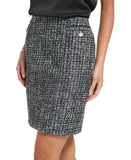 Calvin Klein Women's Tweed Miniskirt Skirt M2JNR343 Black / White 2