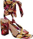 INC International Concepts Laeelia Strappy Square Toe Block Heels Shoes 5.5M