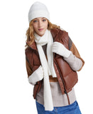 Charter Club Womens Cashmere Hat Gloves Scarf 3-Piece Set Vanilla Ice Off White