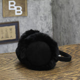 Madden NYC Womens Faux Fur Earmuffs Fuzzy Black