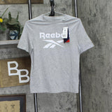 Reebok Womens Identity Tee Graphic T-Shirt II7743 Heather Gray XS