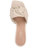 Alfani Womens Niah Knotted Slide Heeled Sandals 10014838600 White 9M