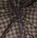Wild Fable Bow Puffer Gingham Jacket 94658830 Brown Check M