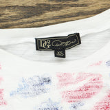 DG2 Womens Tie Dye Side Tee 724848 Ivory Multi XS