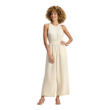 A New Day Womens Modern Gauze Jumpsuit 94191932 Cream Off White L