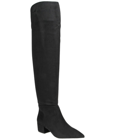 On 34th Womens Gabriellaa Over the Knee Dress Boot Black Microsuede 7.5M