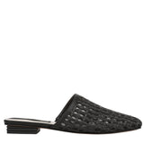 Franco Sarto Toba Mule Slip On Square Toe J8092S1 Black Woven 9M