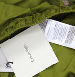 Calvin Klein Womens Drawstring Wide-Leg Pants 44B932G Dark Leaves Green S
