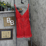 Oh La La Cheri Plus Valentine Soft Cup Lace Babydoll Nightgown Red 1X/2X