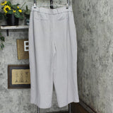 Hilary Radley Womens Wide Leg Crinkle Pants With Elasticwaistband Gray XL