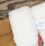Universal Thread Womens Cozy Alpine Faux Suede and Fur Mittens Light Brown