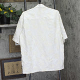 NN07 Mens Freddy 5715 Button Up Textured Shell Shirt Collared Ivory Off White XL