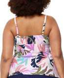 Raisins Womens Trendy Plus Size Aries Tankini Swim Top P840640 Pink Multi 16W