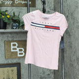 Tommy Hilfiger Girls Short Sleeve T-Shirt with Flag Logo TGFDA20S-669-669