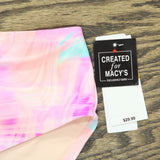 Salt + Cove Womens Plus Size Tie-Dyed Swim Bottom Wave Multi Pink 3X (22-24)