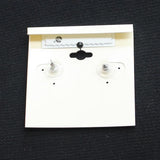 Kim Rogers Womens Fashion Ornamented Stone Cross Earrings Silver Gray 1"