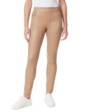 Gloria Vanderbilt Avery Faux-Leather Pull-On Leggings Bucksin Beige Brown 10