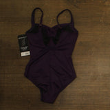 Miraclesuit Sanibel Tummy Control Underwire One Piece Swimsuit Sangria Purple 12