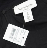 Motherhood Maternity Long Sleeve Scoop Neck Maternity Maxi Dress Core Black S