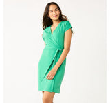 Nine West Women's Dolman Sleeve Wrap Dress WW23Y018RS