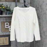 Sonoma Womens Cable Knit Pullover Sweater 16699f149cf19c Ivory Off White XL