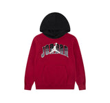 Jordan Boys Gametime Hooded Fleece Hoodie Sweatshirt 95F209G Red / Black S